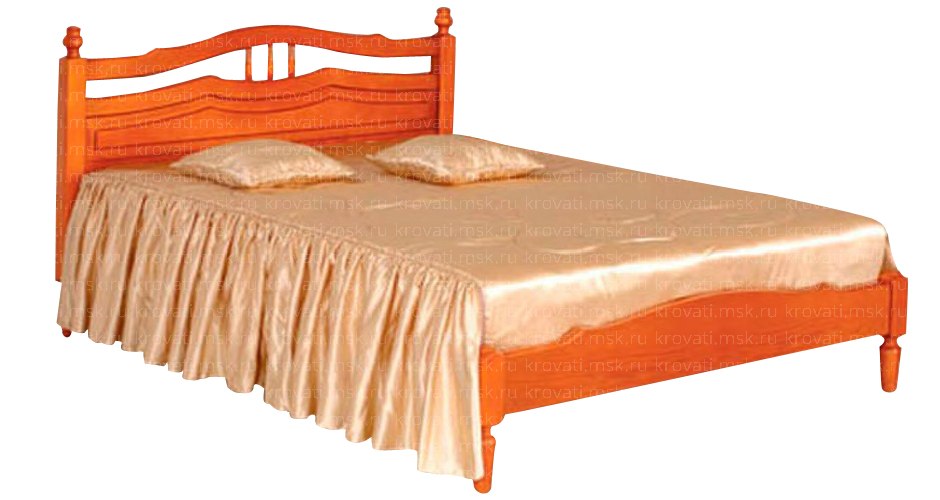 Двуспальная кровать с точеными элементами Исида-1