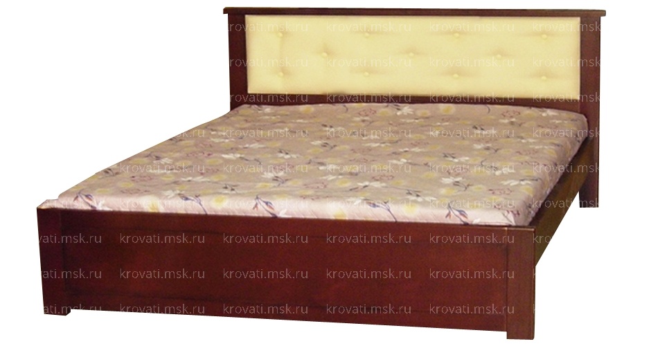 Двуспальная кровать с изголовьем из кожзама в Москве с доставкой