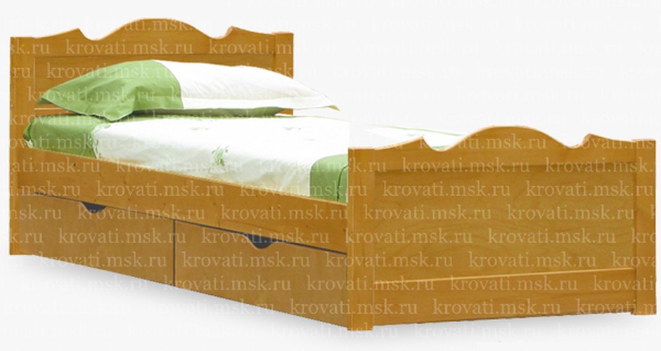 Подростковая кровать с выдвижными ящиками по доступной цене Милава-1