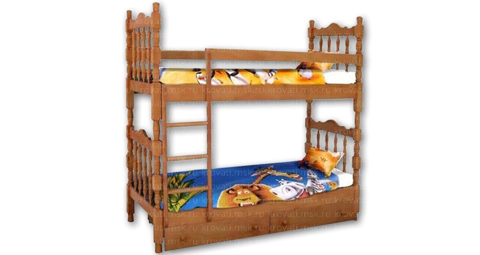 Двухъярусная кровать для детей подросткового возраста Шрек-2