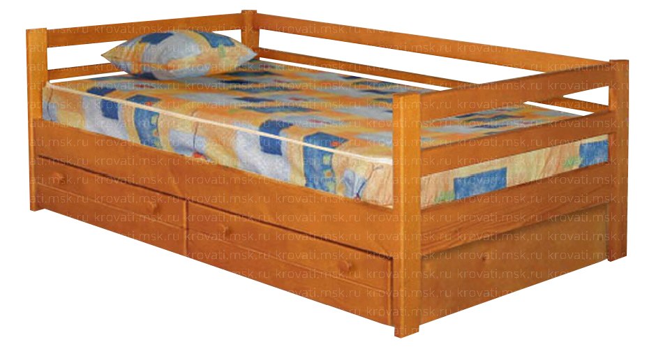 Подростковая кровать с двумя ящиками и бортиками Юниор-2