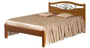 Элегантная двуспальная кровать из сосны с ковкой Есения-1