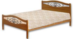 Кровать деревянная с ковкой Есения