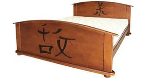 Деревянная кровать японского дизайна Сакура