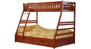 Двухъярусная кровать со спальными местами разной ширины Модерн