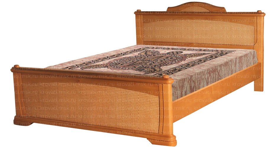 Кровать с элементами ротанга Амазонка-1