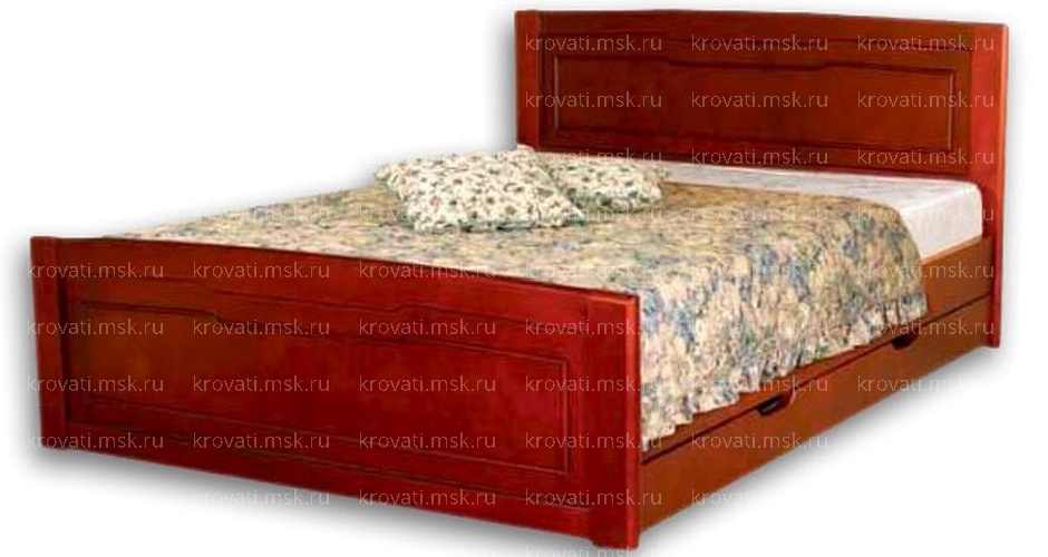Кровать железная двуспальная с ящиками для хранения