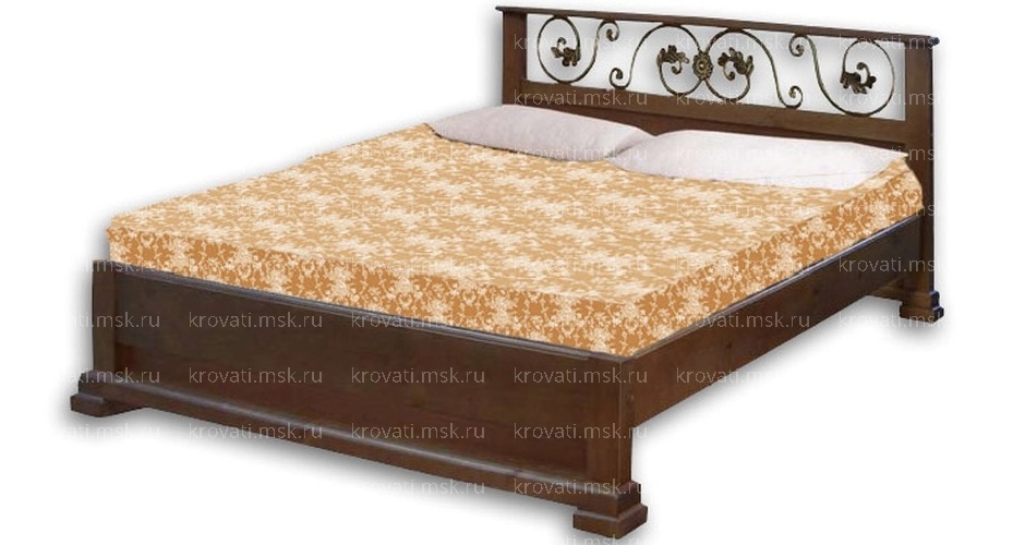 Кровать с ковкой у спинки Бажена