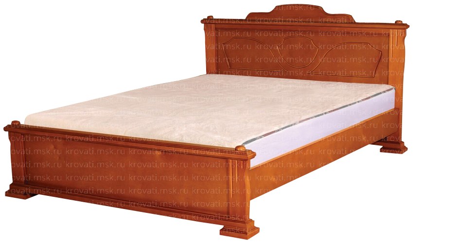 Деревянная кровать с матрасом Дикси-2
