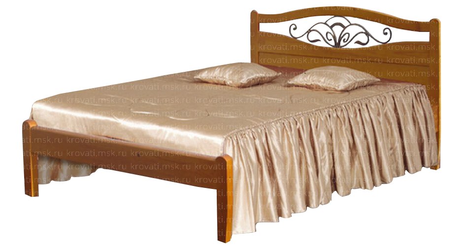 Двуспальная кровать с изысканной ковкой Есения-1