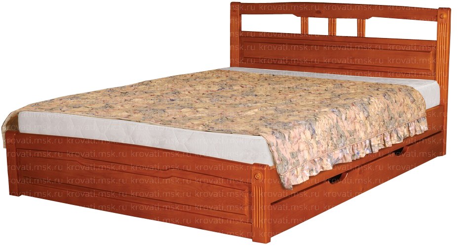 Двуспальная кровать с удобными выдвижными ящиками Флирт-2