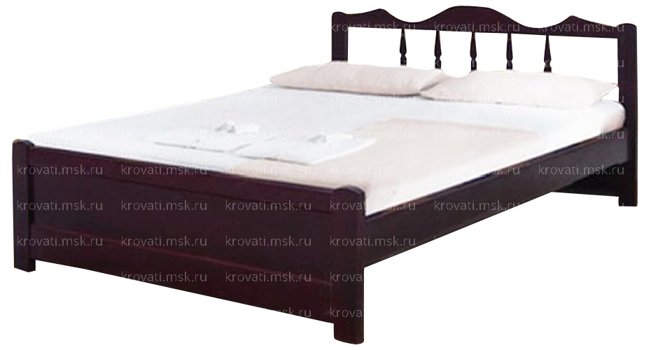Кровать сосна деревянная с изогнутой спинкой Калинка-2 в интернет-магазине