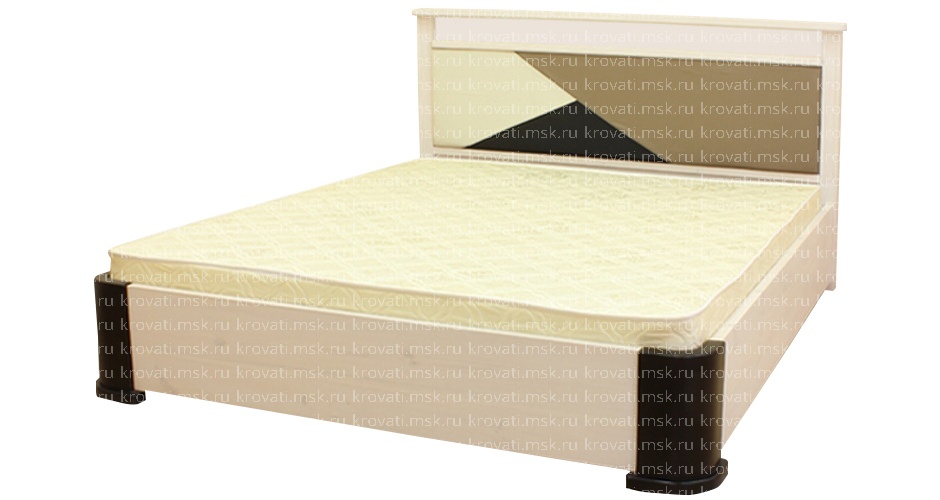 Кровать из массива дерева с мягким изголовьем Калисто