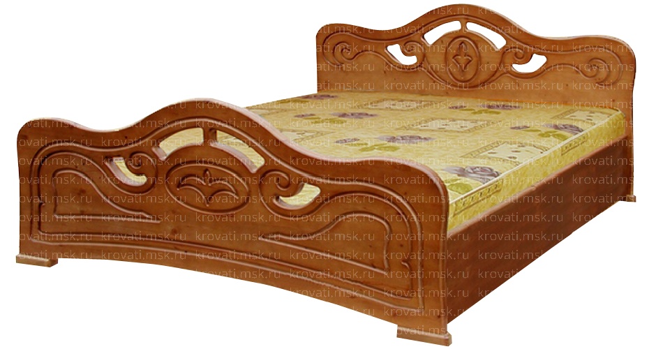 Двуспальная кровать с резными спинками Кармен-2