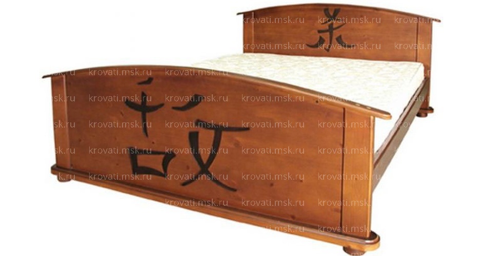 Двуспальная кровать в японском стиле от производителя Сакура