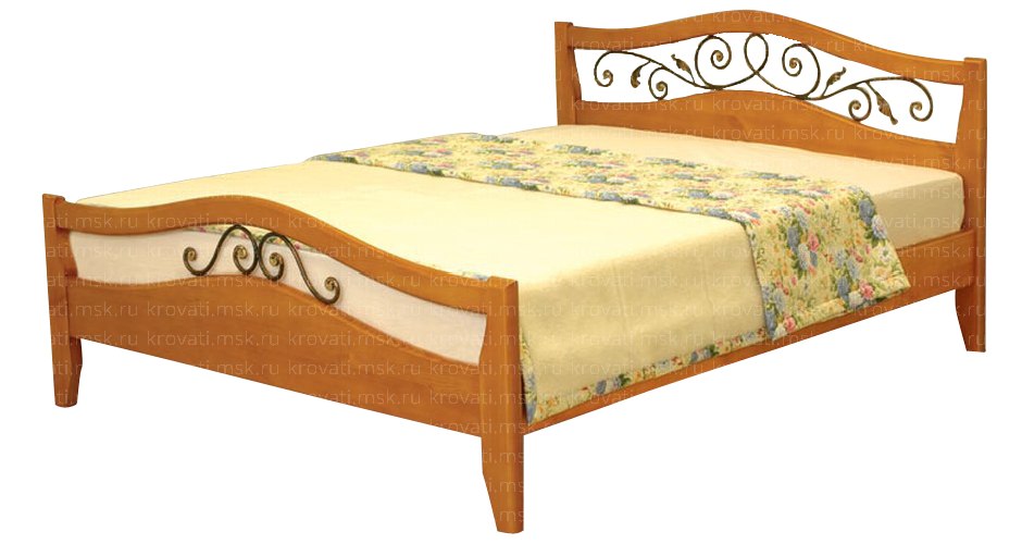 Двуспальная кровать с ковкой в спинках Талисман-2