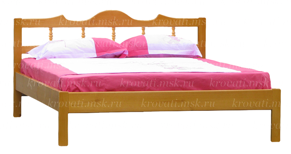 Простая кровать из массива древесины сосны Ярослава-2