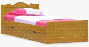 Кровать с ящиками для подростков простого дизайна из дерева Милава-3