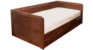 Кровать для подростка из цельной древесины сосны с бортиком Юниор-5 плюс