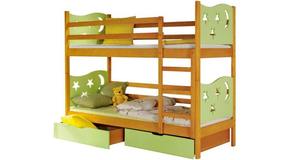 Кровать двухъярусная с высокими бортиками для малышей